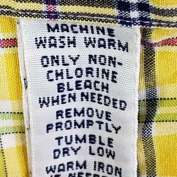 Polo Ralph Lauren Shirt Oxford Men's Size XL Yellow Plaid LS Button Down - Picture 7 of 8